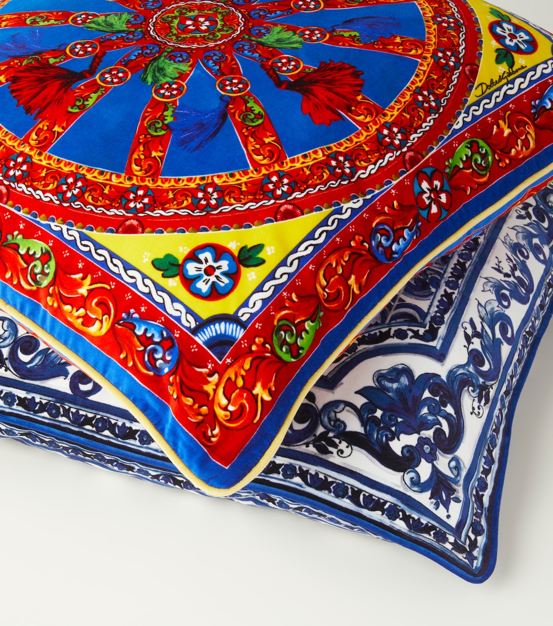 Cuscino in velluto Carretto Siciliano medio | Dolce&Gabbana Casa