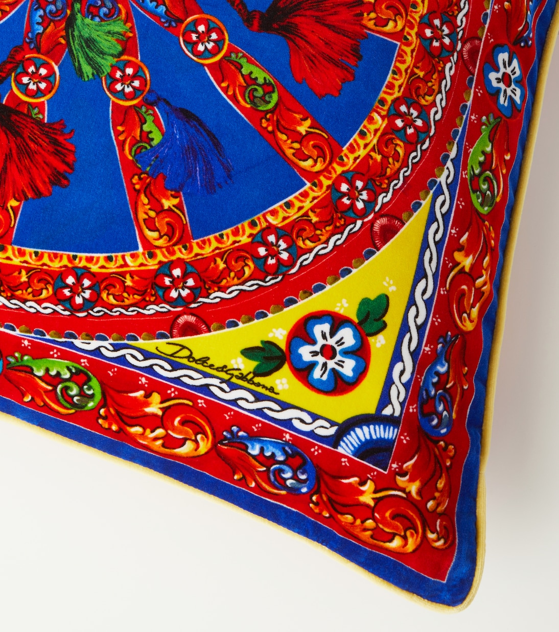Cuscino in velluto Carretto Siciliano medio | Dolce&Gabbana Casa