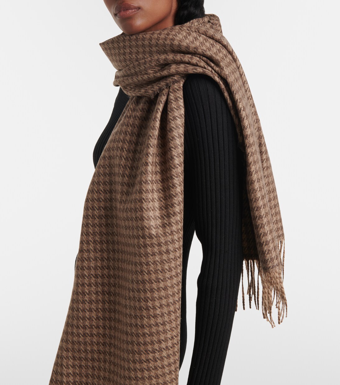 Scialle in misto lana pied-de-poule | Balenciaga
