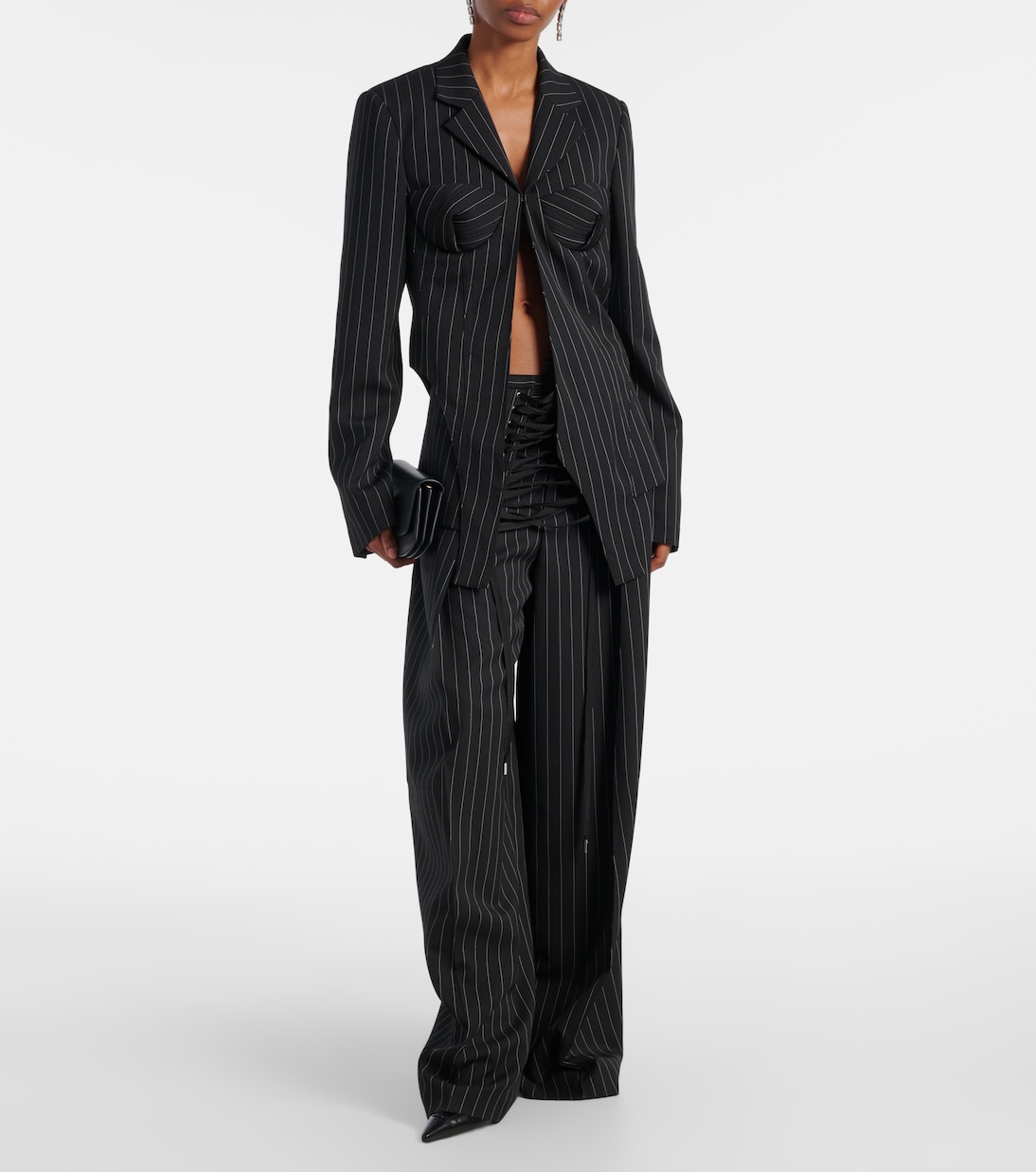 Blazer in lana vergine a righe | Jean Paul Gaultier