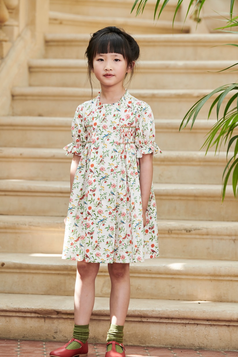 Carla floral cotton poplin dress | La Coqueta