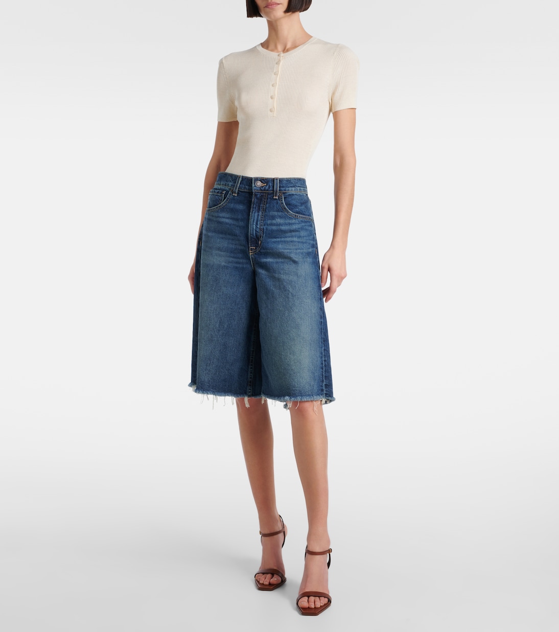High-Rise Jeansshorts | Nili Lotan