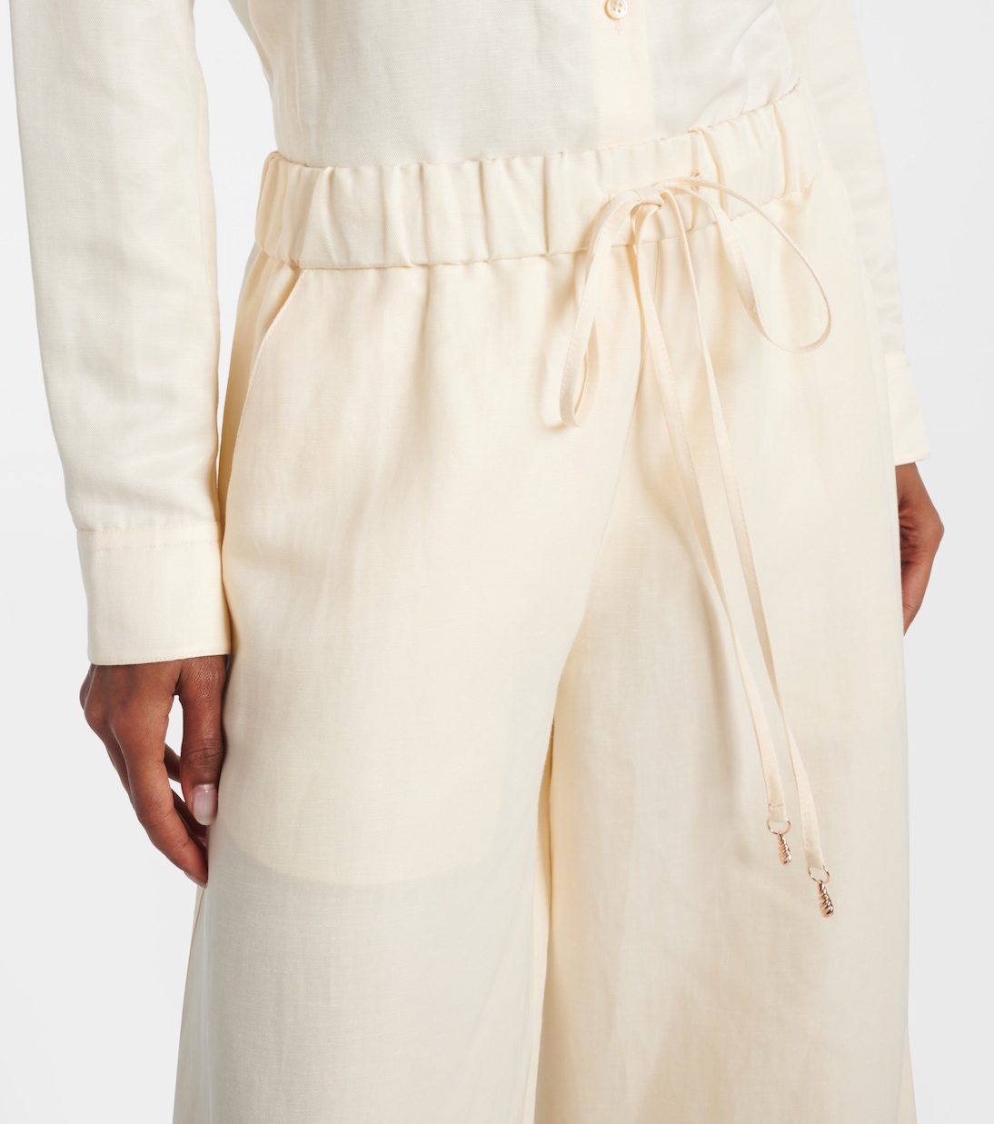 Pantaloni Gelos in lino e seta a gamba larga | Gabriela Hearst