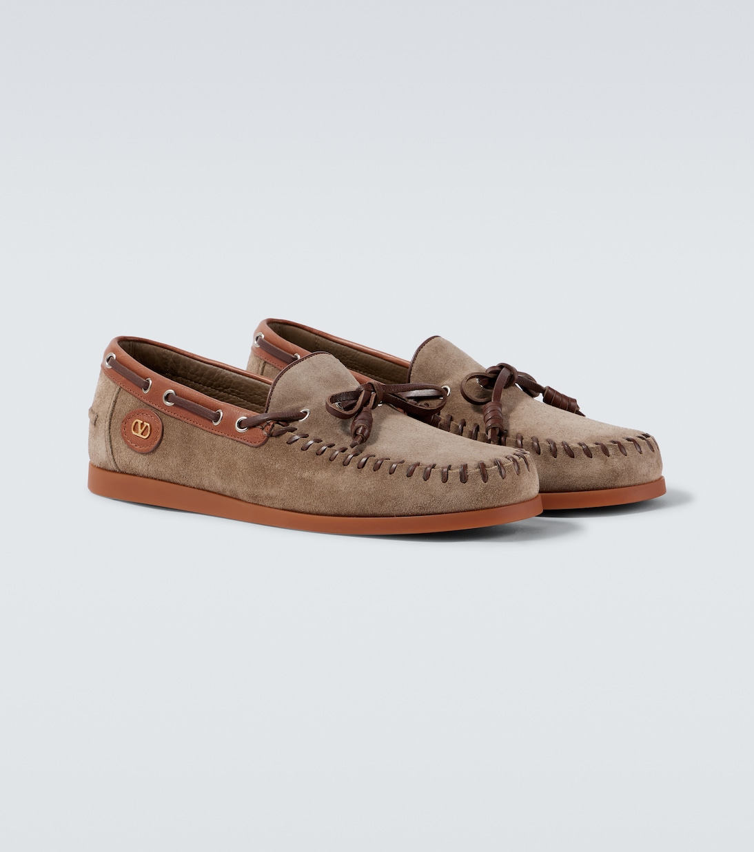 Chaussures bateau Palm Avenue en daim | Valentino Garavani