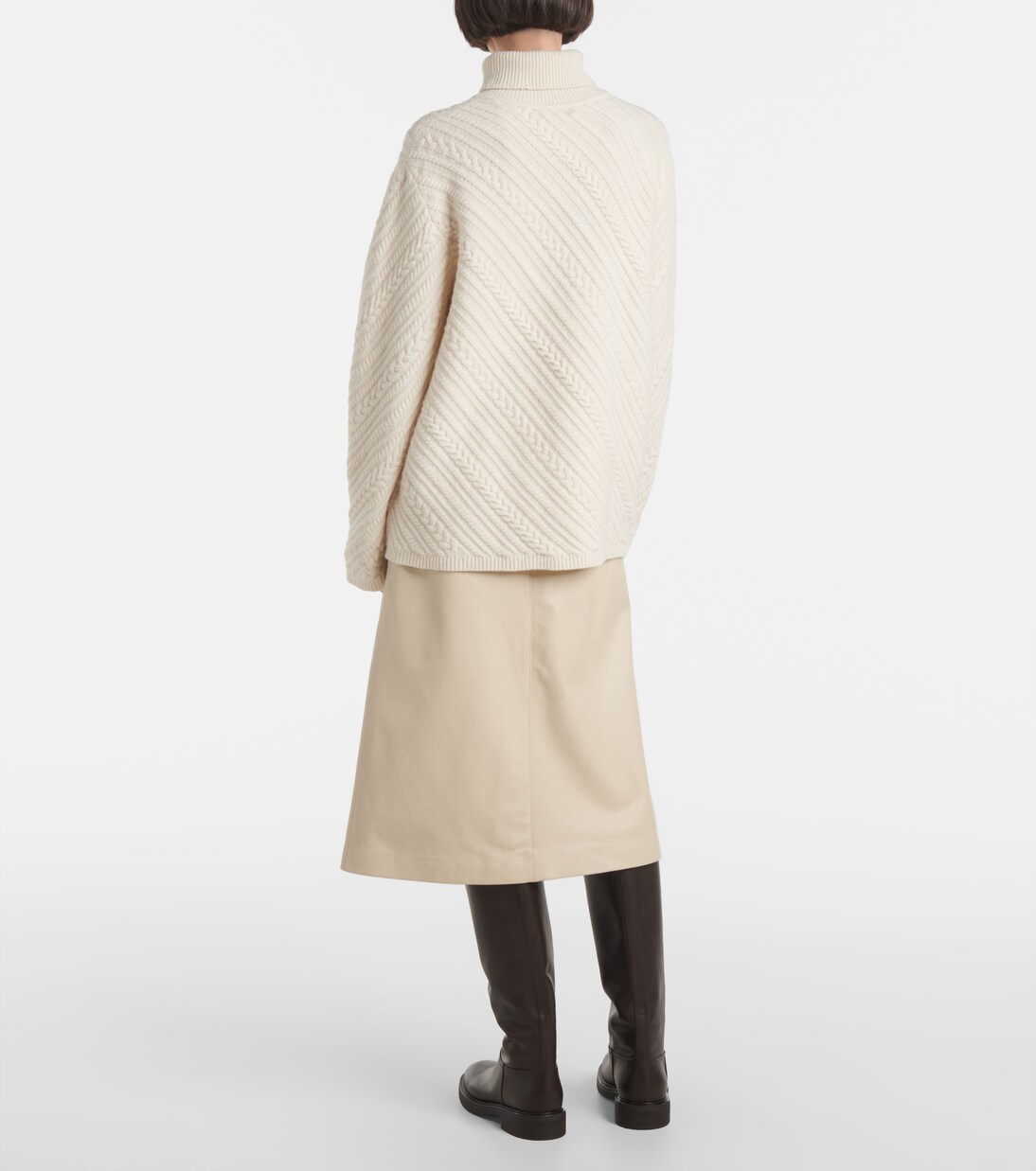 Cable-knit wool turtleneck sweater | Joseph