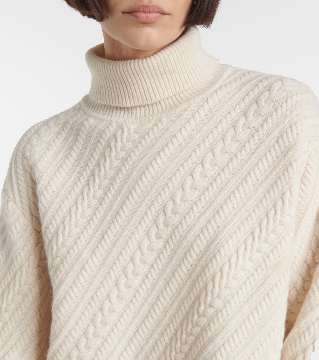 Cable-knit wool turtleneck sweater | Joseph