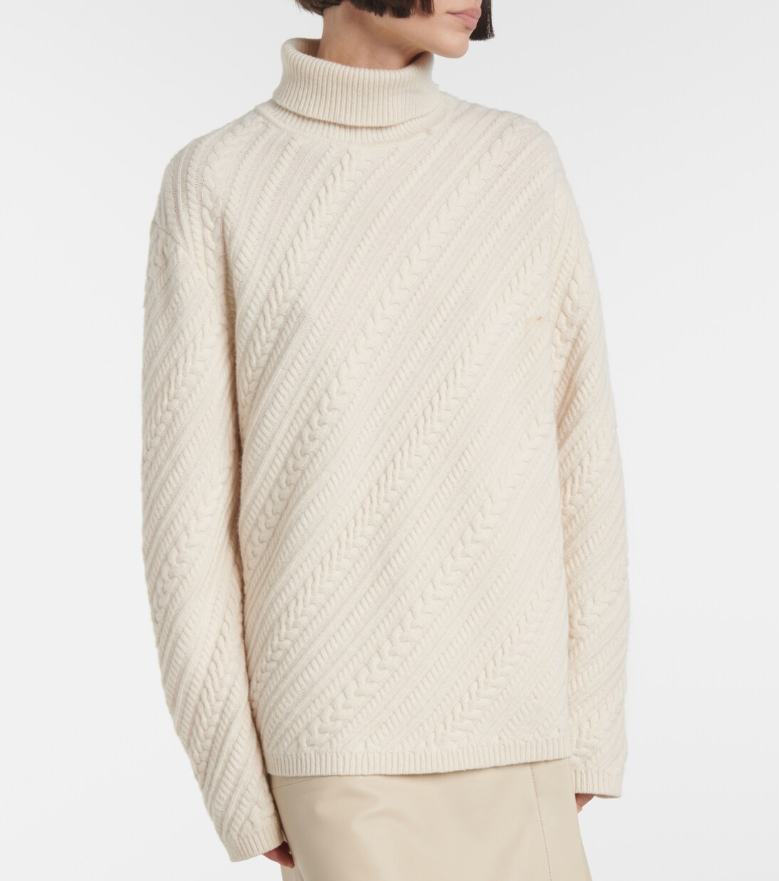 Cable-knit wool turtleneck sweater | Joseph