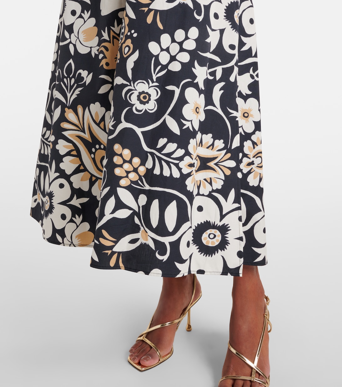 Breakfast ruffled cotton poplin midi dress | La DoubleJ