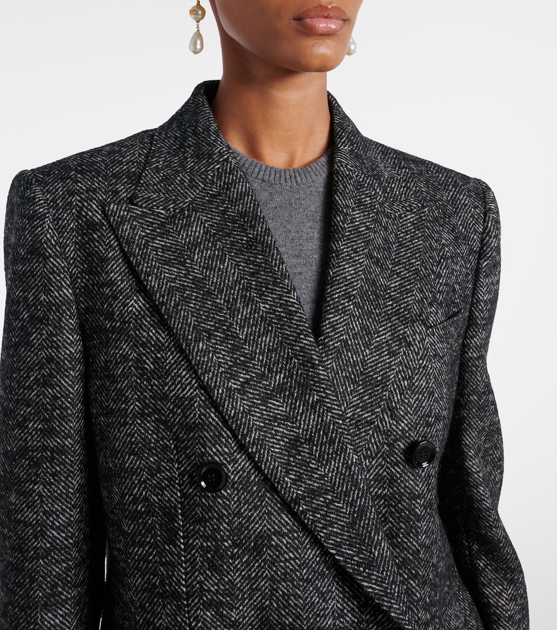 Giacca doppiopetto in lana, seta e alpaca | Dolce&Gabbana