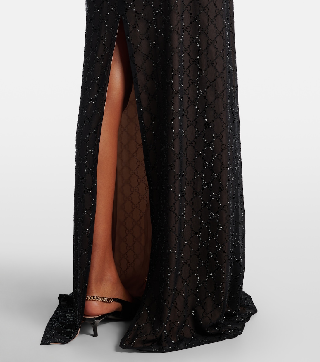 GG embellished silk gown | Gucci