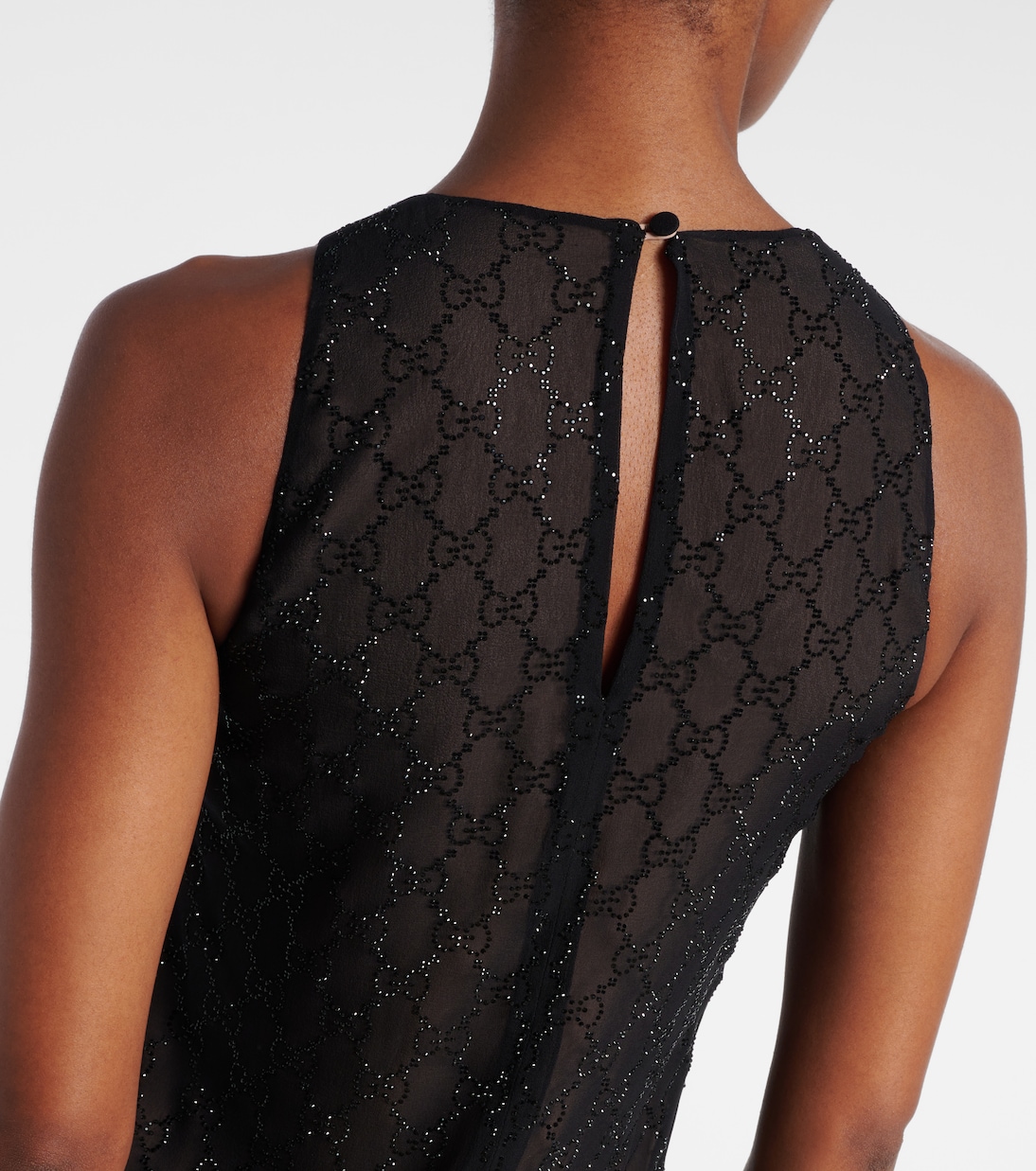 GG embellished silk gown | Gucci