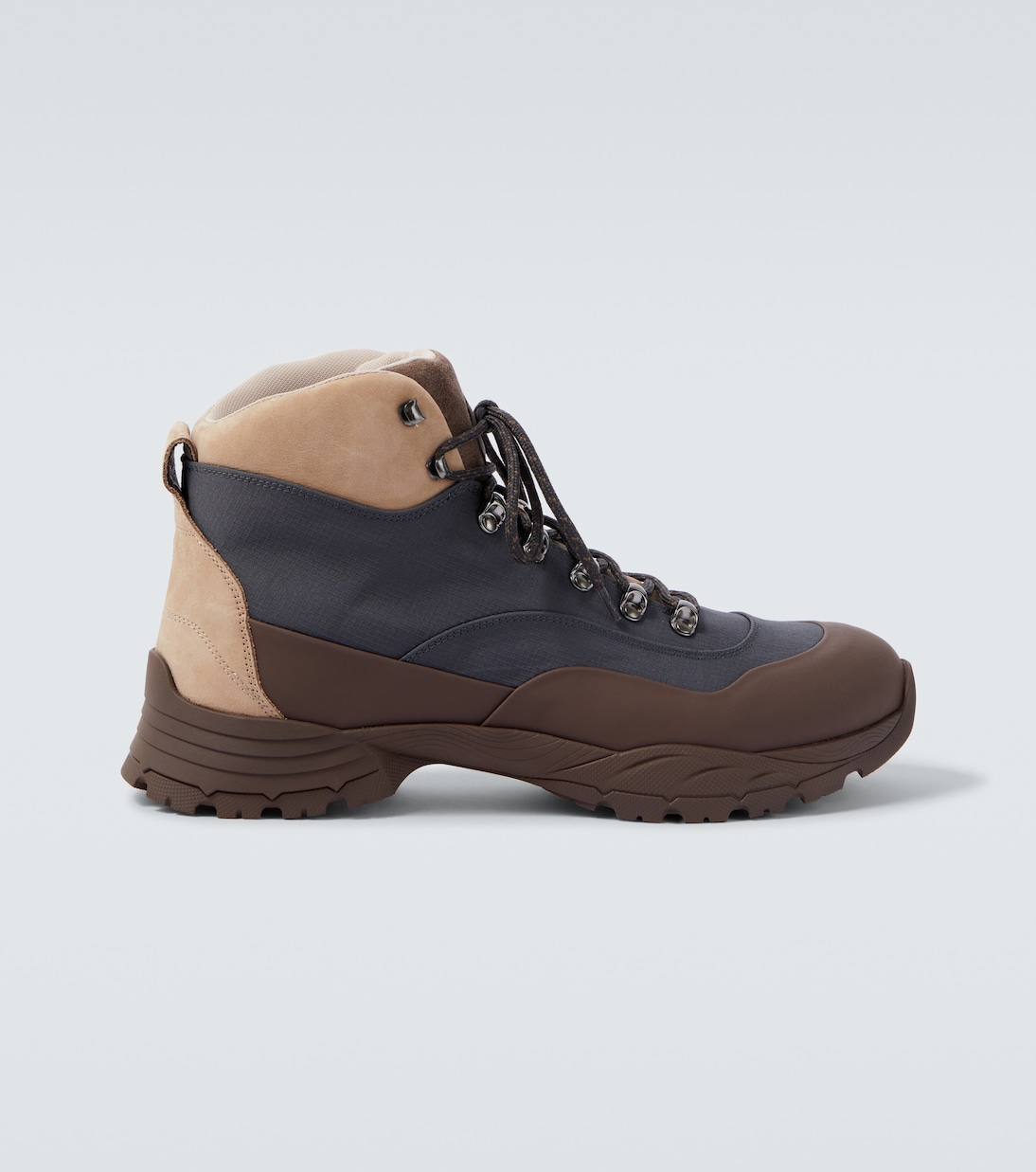Schnürstiefel mit Leder | Brunello Cucinelli
