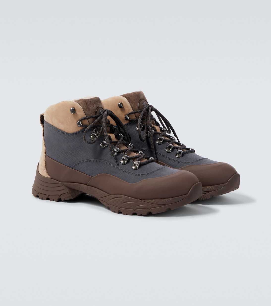 Schnürstiefel mit Leder | Brunello Cucinelli
