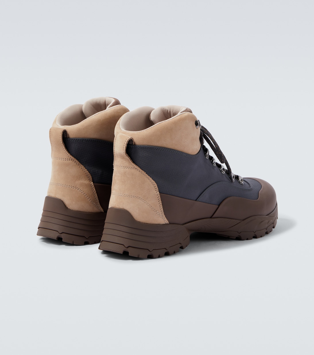 Schnürstiefel mit Leder | Brunello Cucinelli