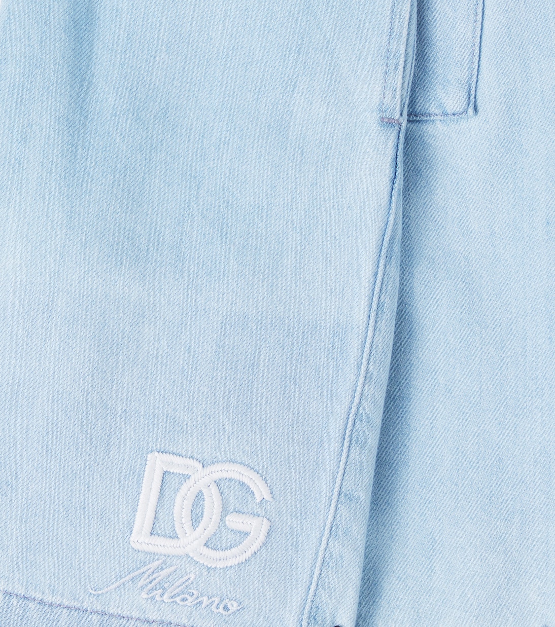 DG embroidered denim shorts | Dolce&Gabbana Kids