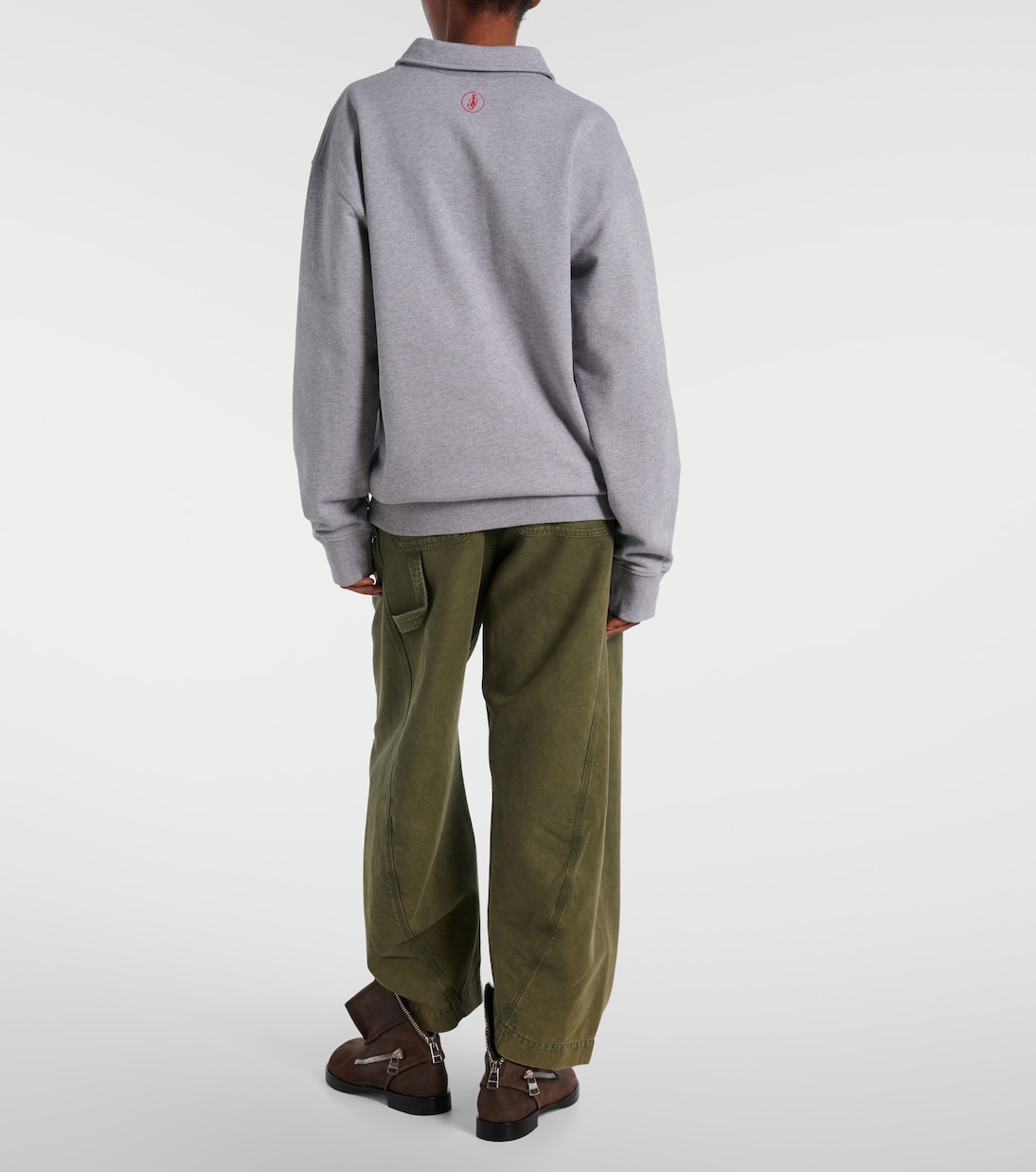 Embroidered cotton jersey sweatshirt | JW Anderson
