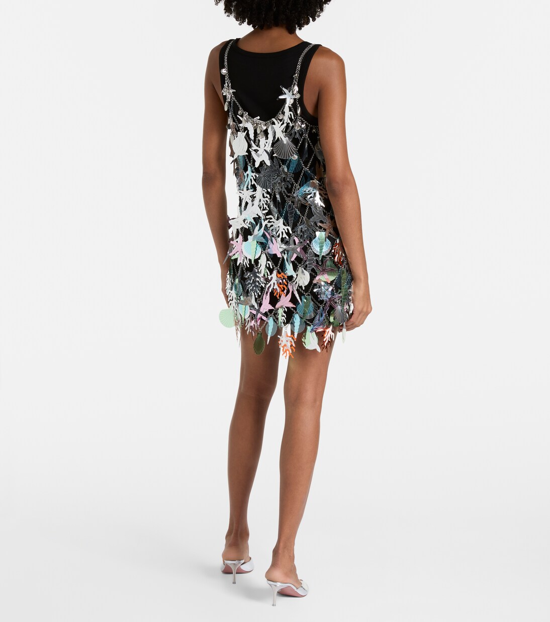 Vestido corto adornado | Rabanne