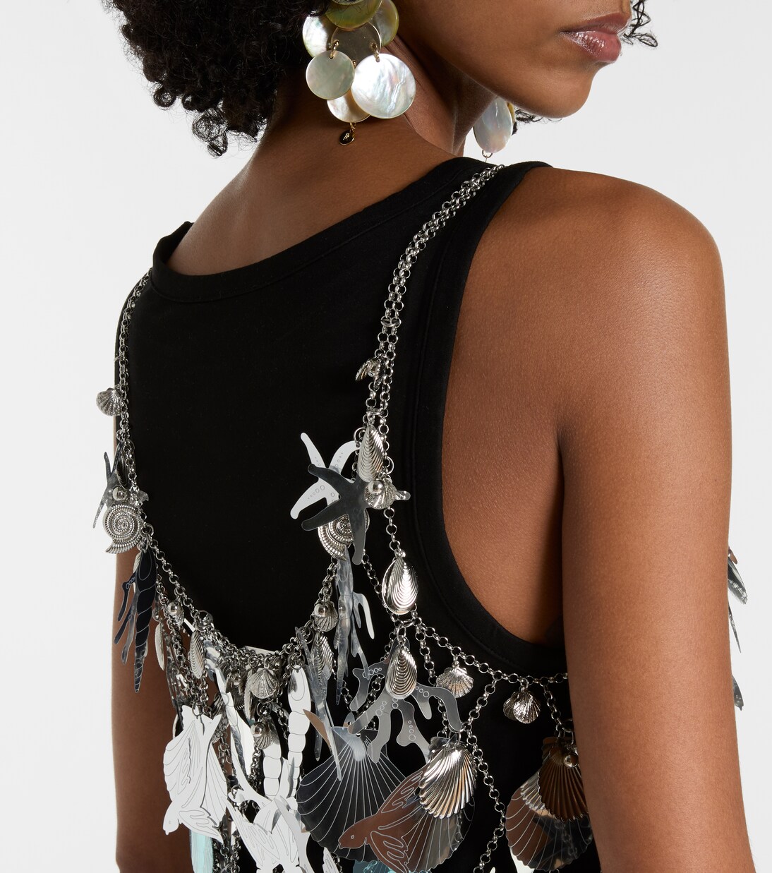 Vestido corto adornado | Rabanne