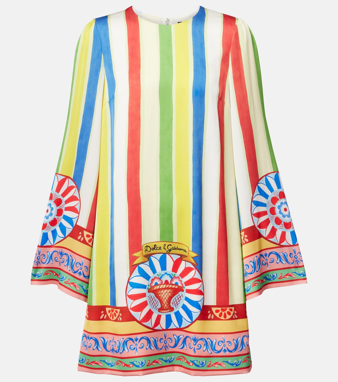Robe imprimée en soie mélangée  | Dolce&Gabbana