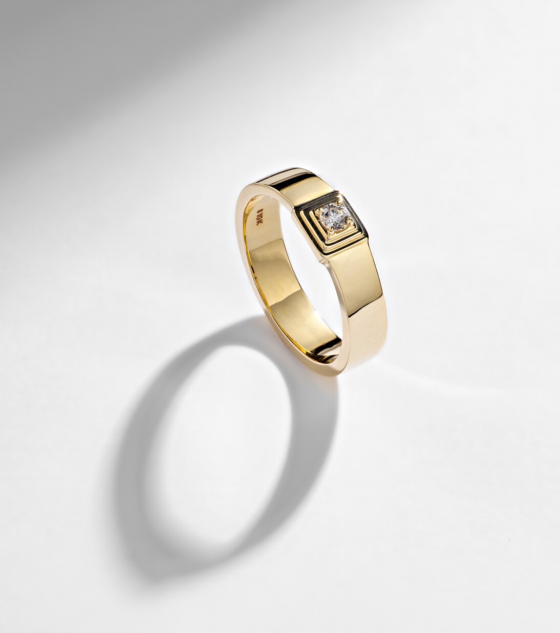 10kt gold ring with diamonds | Stone and Strand