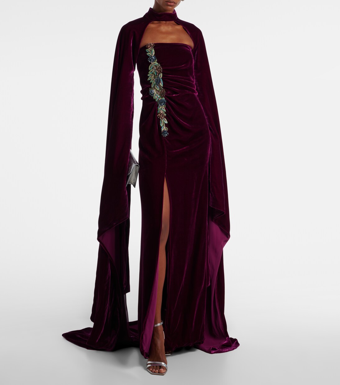 Embellished strapless gown  | Costarellos