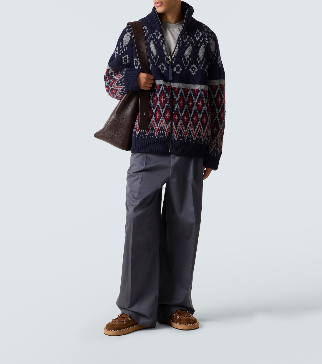 Fair Isle wool cardigan | Loewe