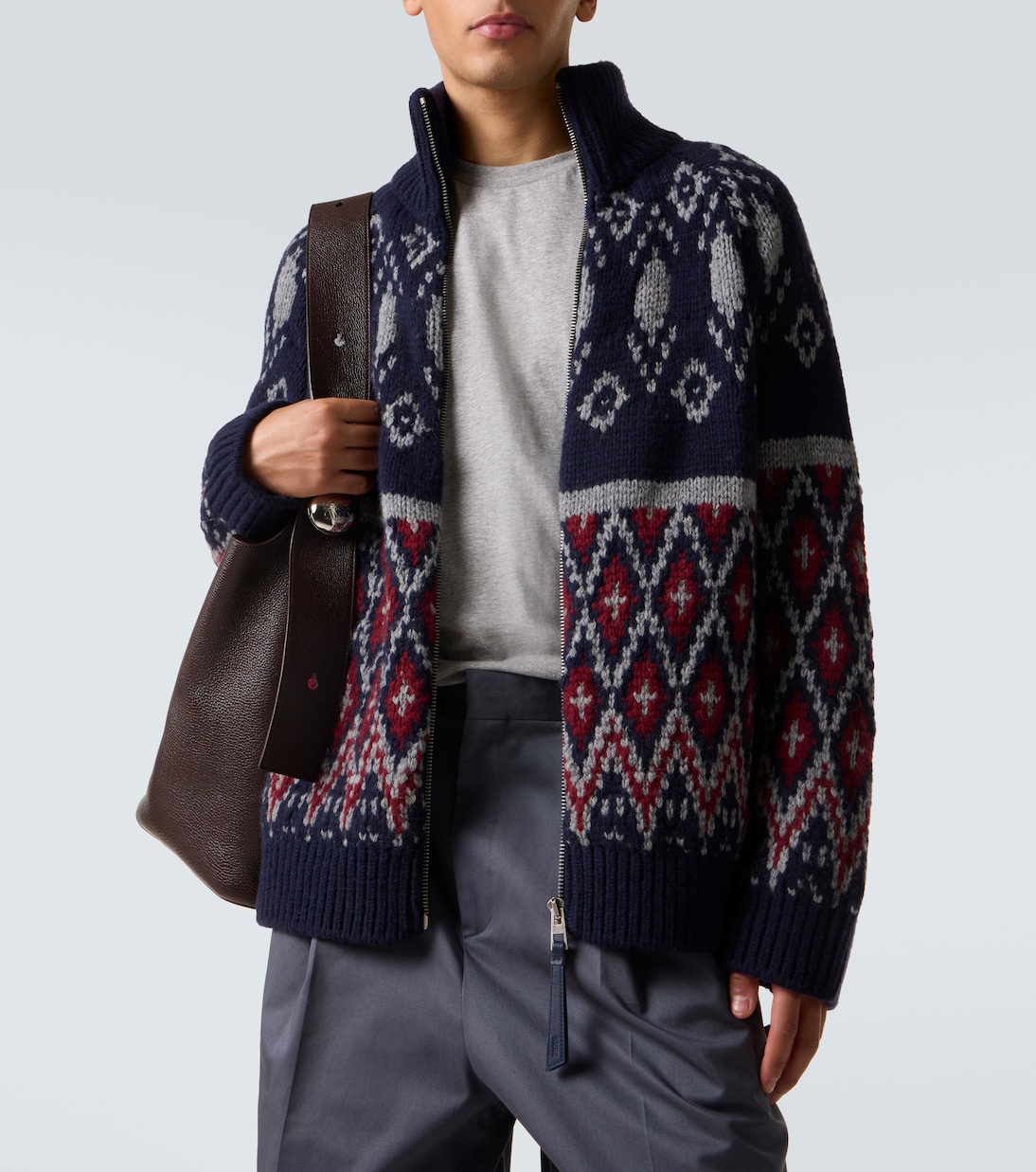 Fair Isle wool cardigan | Loewe