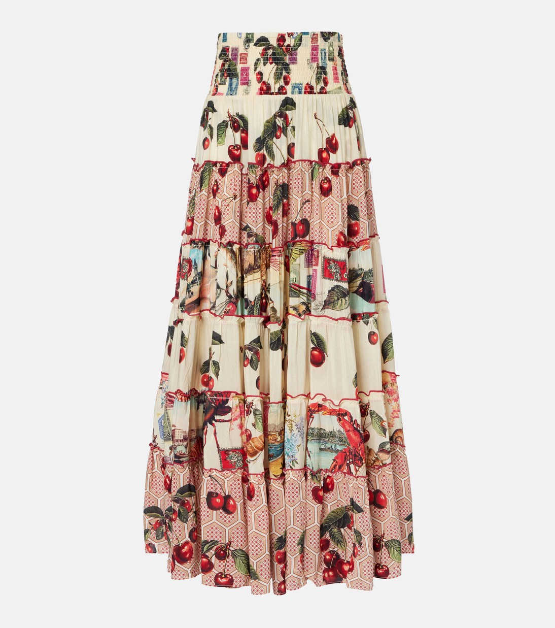 Notes From The Road printed silk maxi skirt | Camilla