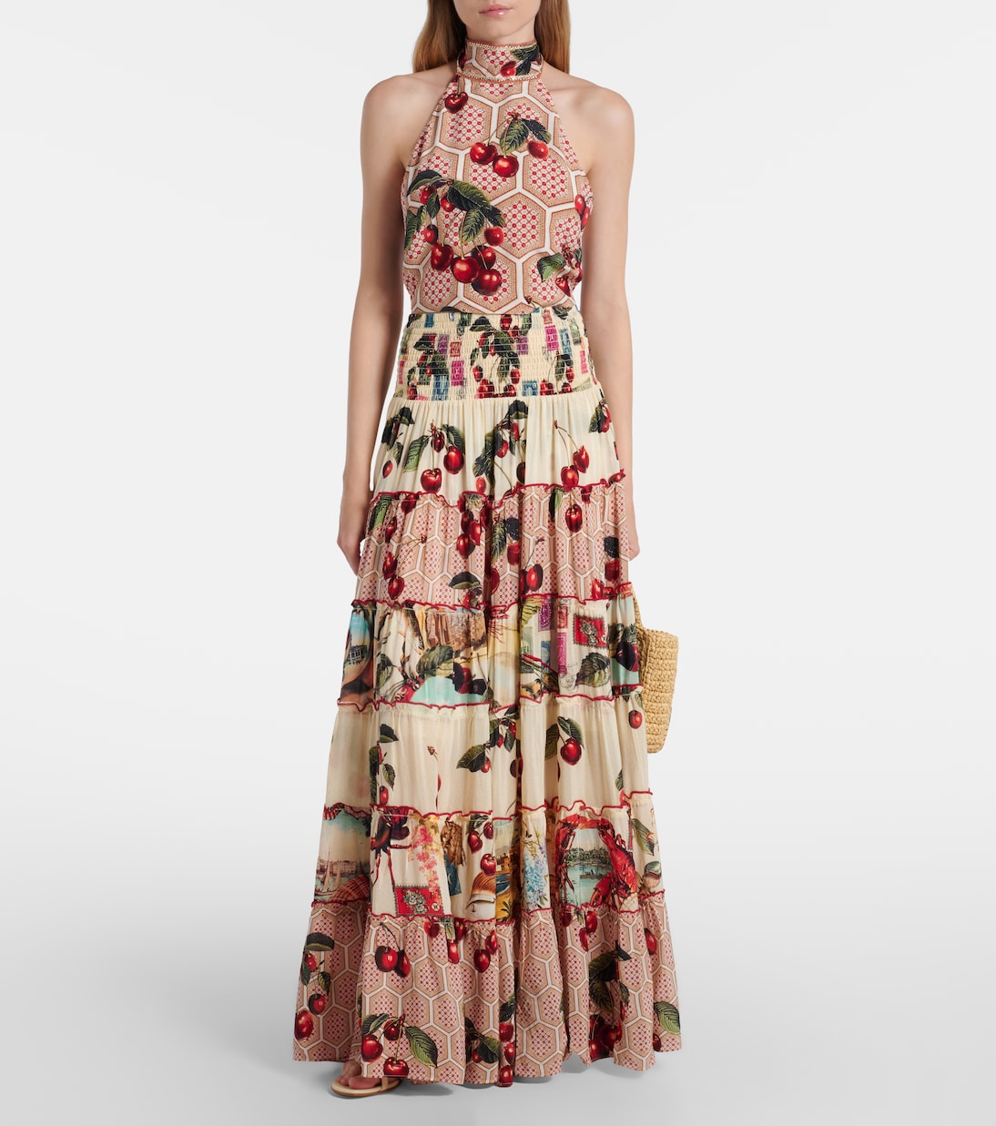 Notes From The Road printed silk maxi skirt | Camilla
