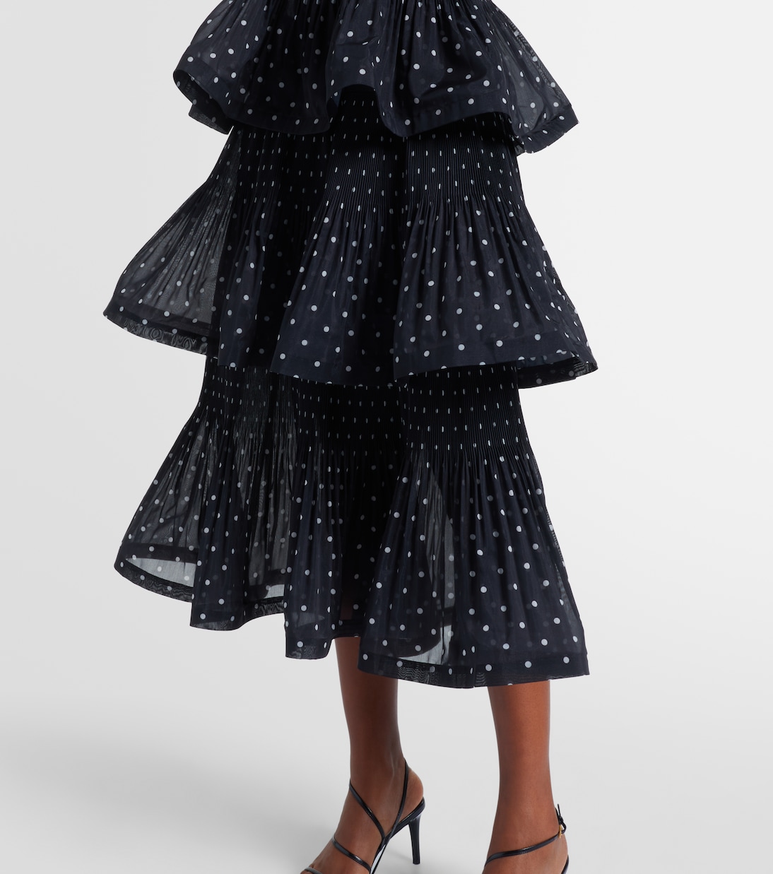 Polka-dot tiered midi dress | Zimmermann