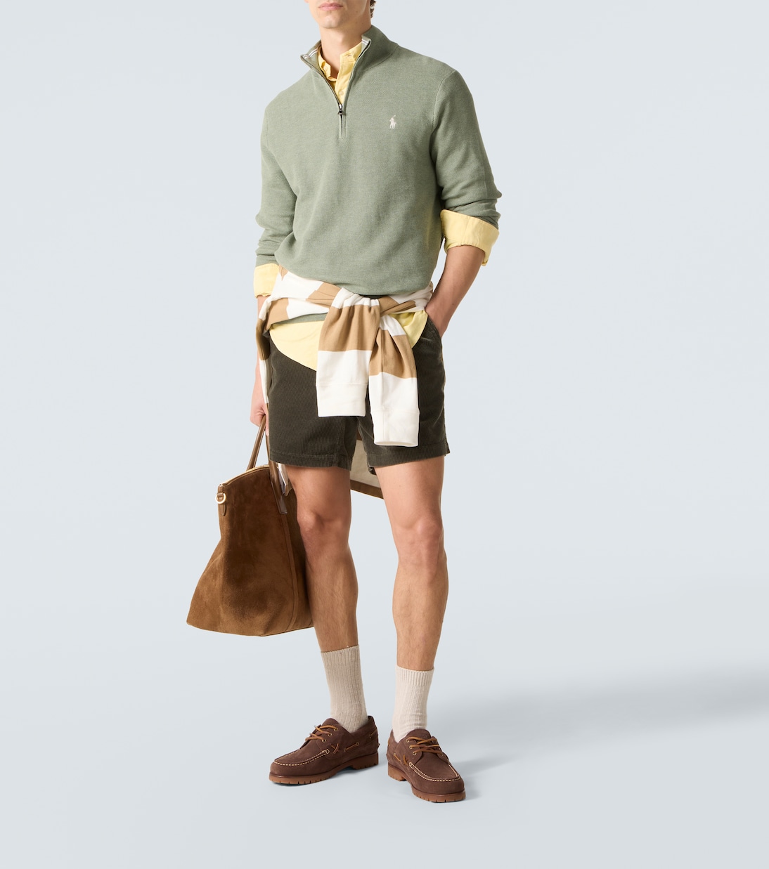 코튼 하프 집업 스웨터 | Polo Ralph Lauren