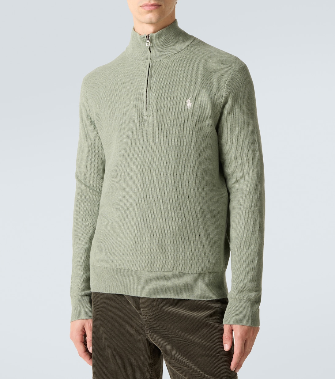 코튼 하프 집업 스웨터 | Polo Ralph Lauren