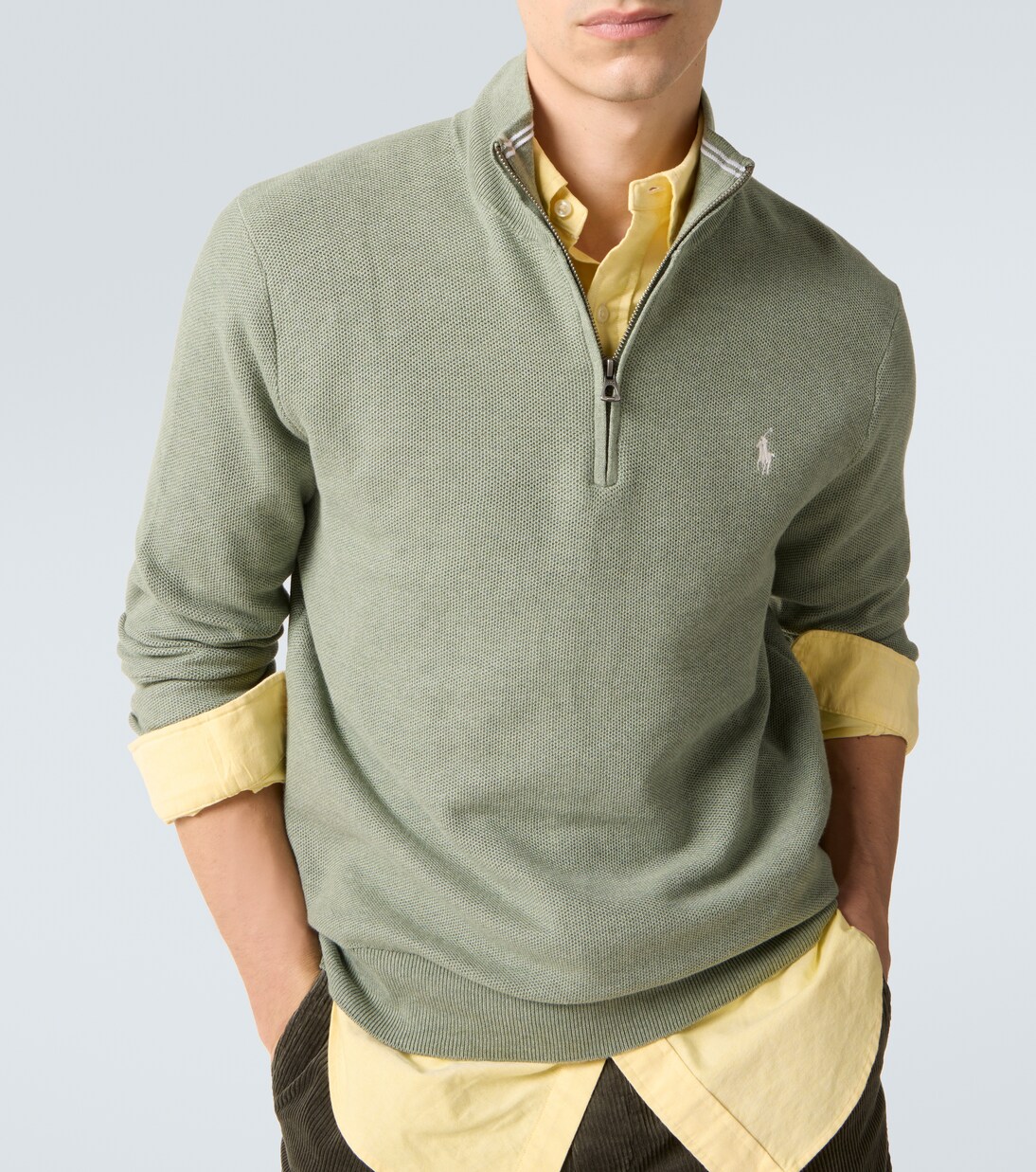 코튼 하프 집업 스웨터 | Polo Ralph Lauren