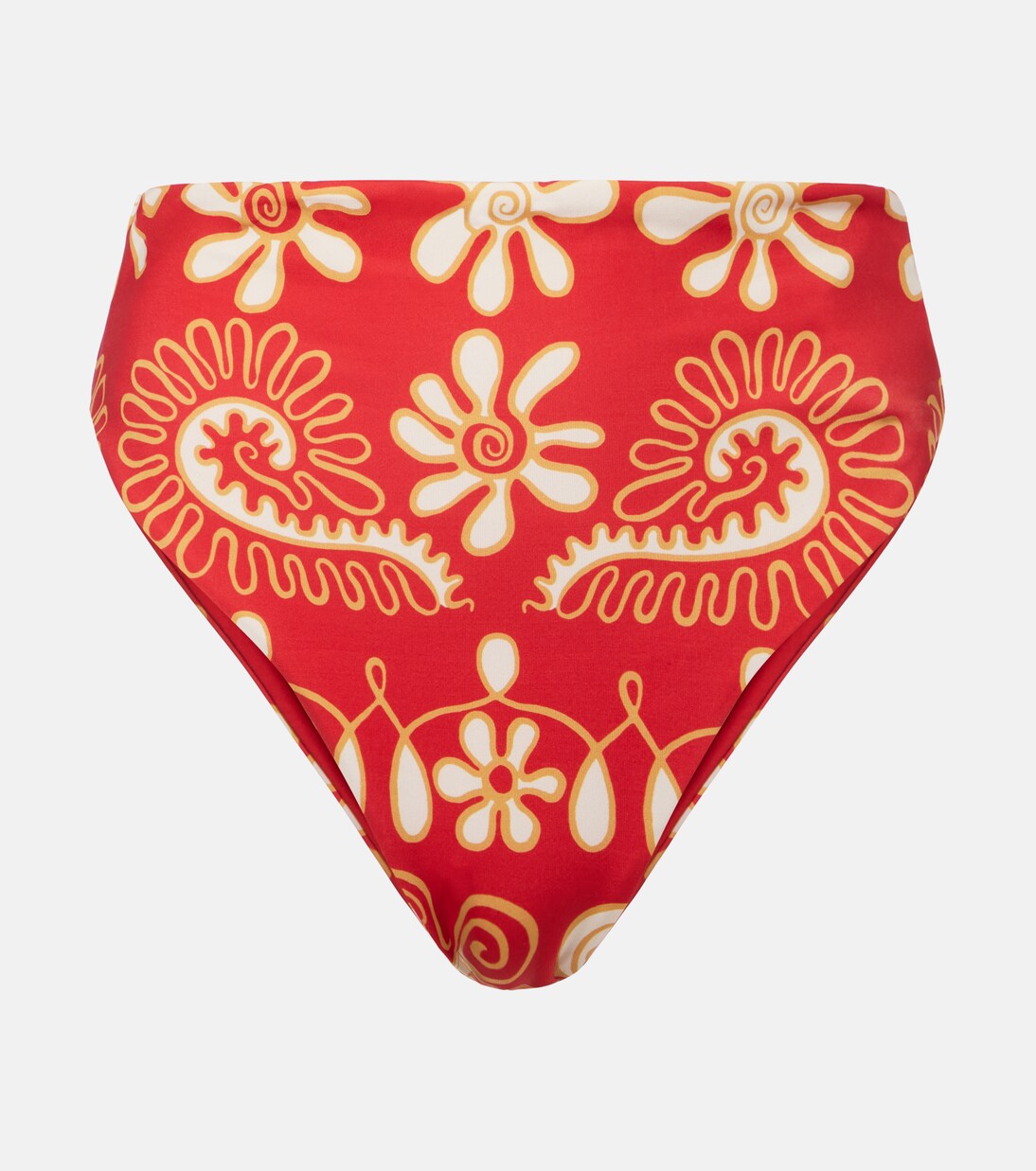 Lulu printed high-rise bikini bottoms | Cala de la Cruz