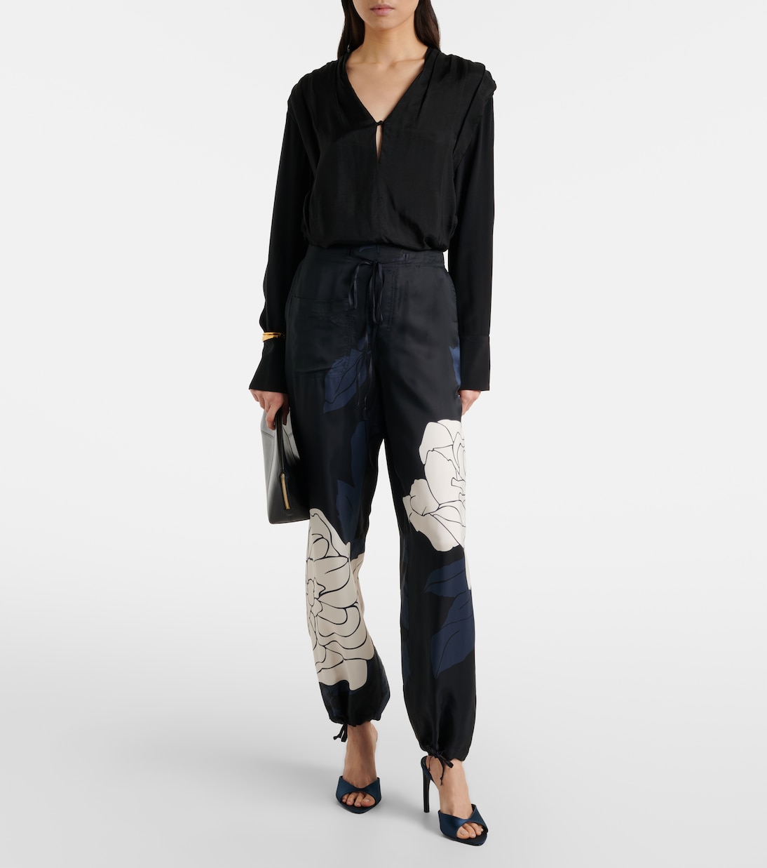 Floral twill cargo pants | Victoria Beckham