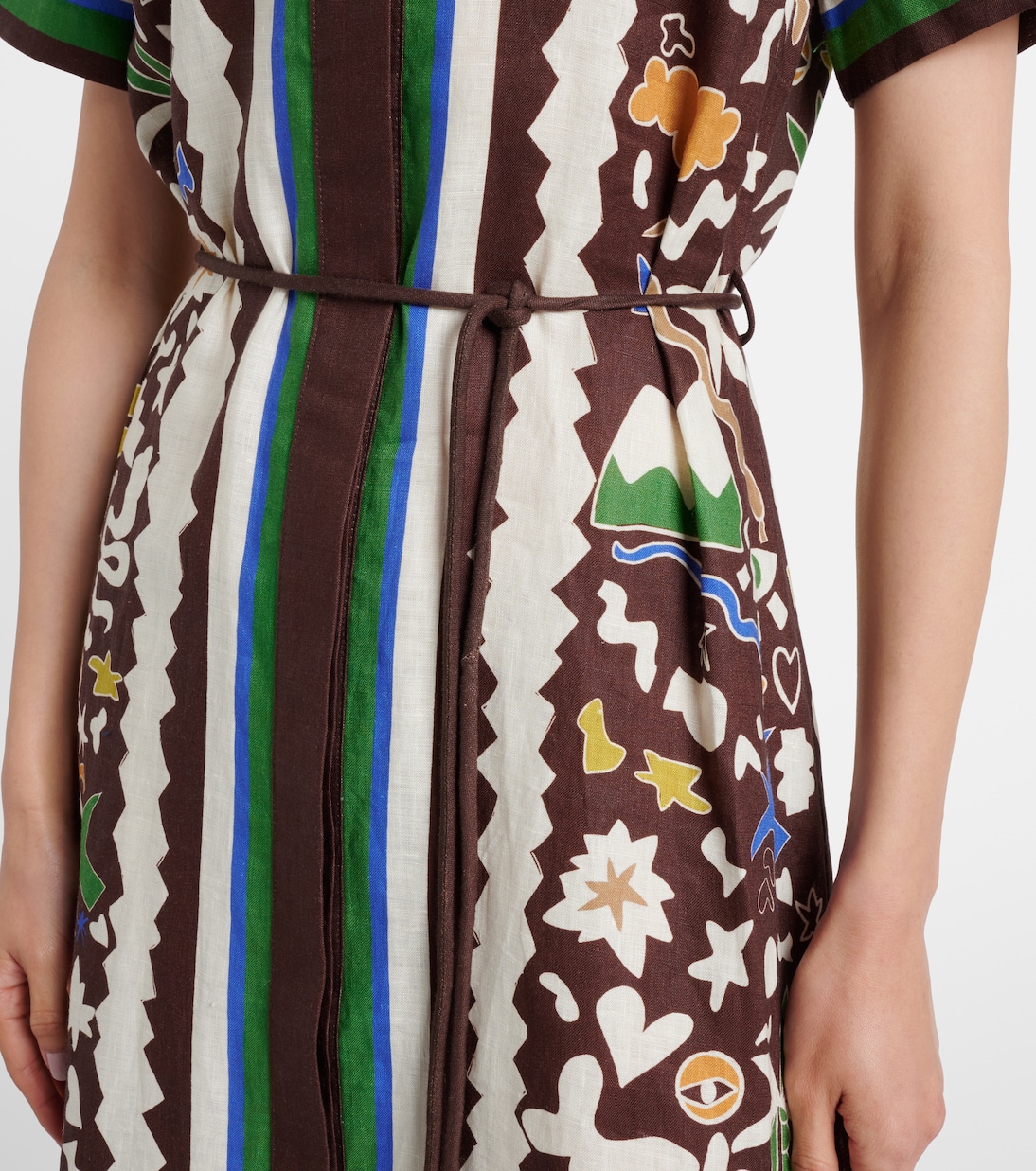 Maroc printed linen shirt dress | Alémais