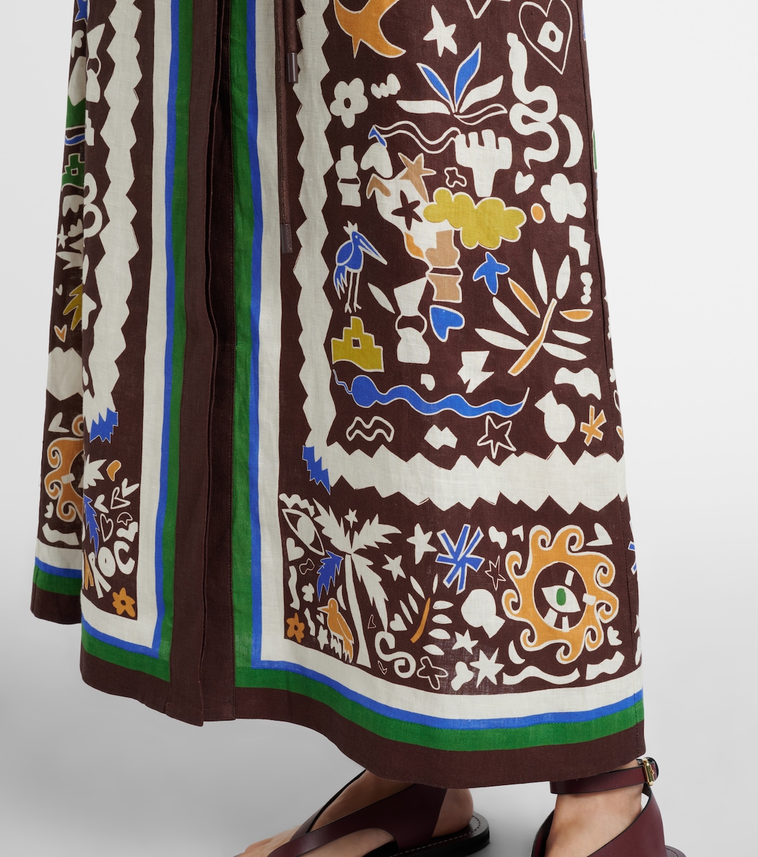 Maroc printed linen shirt dress | Alémais