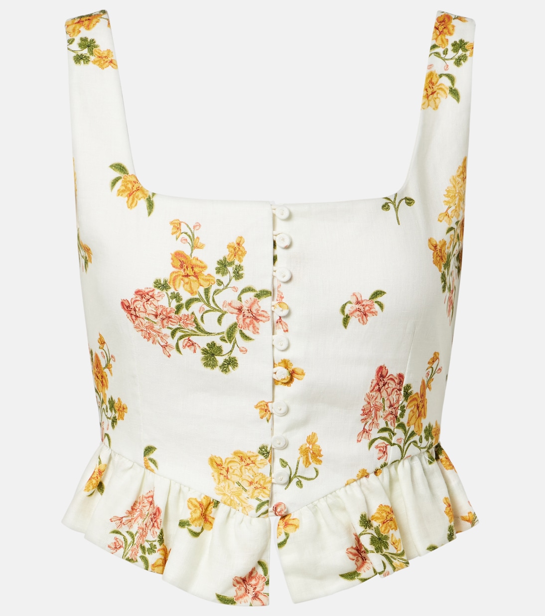 Eslabón Cordillera floral linen top | Agua by Agua Bendita