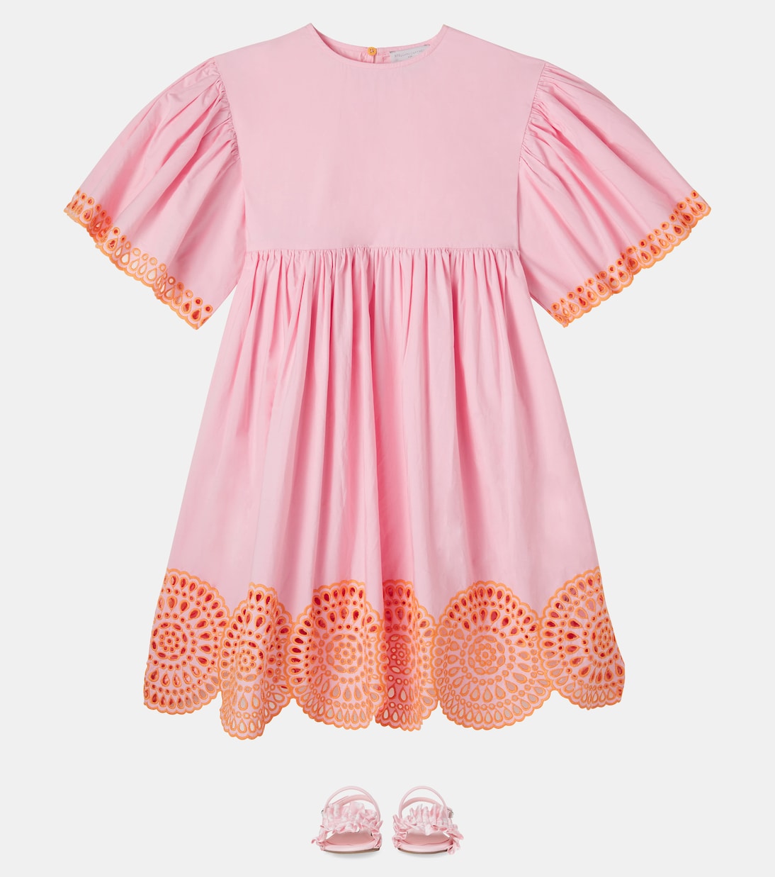 Embroidered cotton poplin dress | Stella McCartney Kids