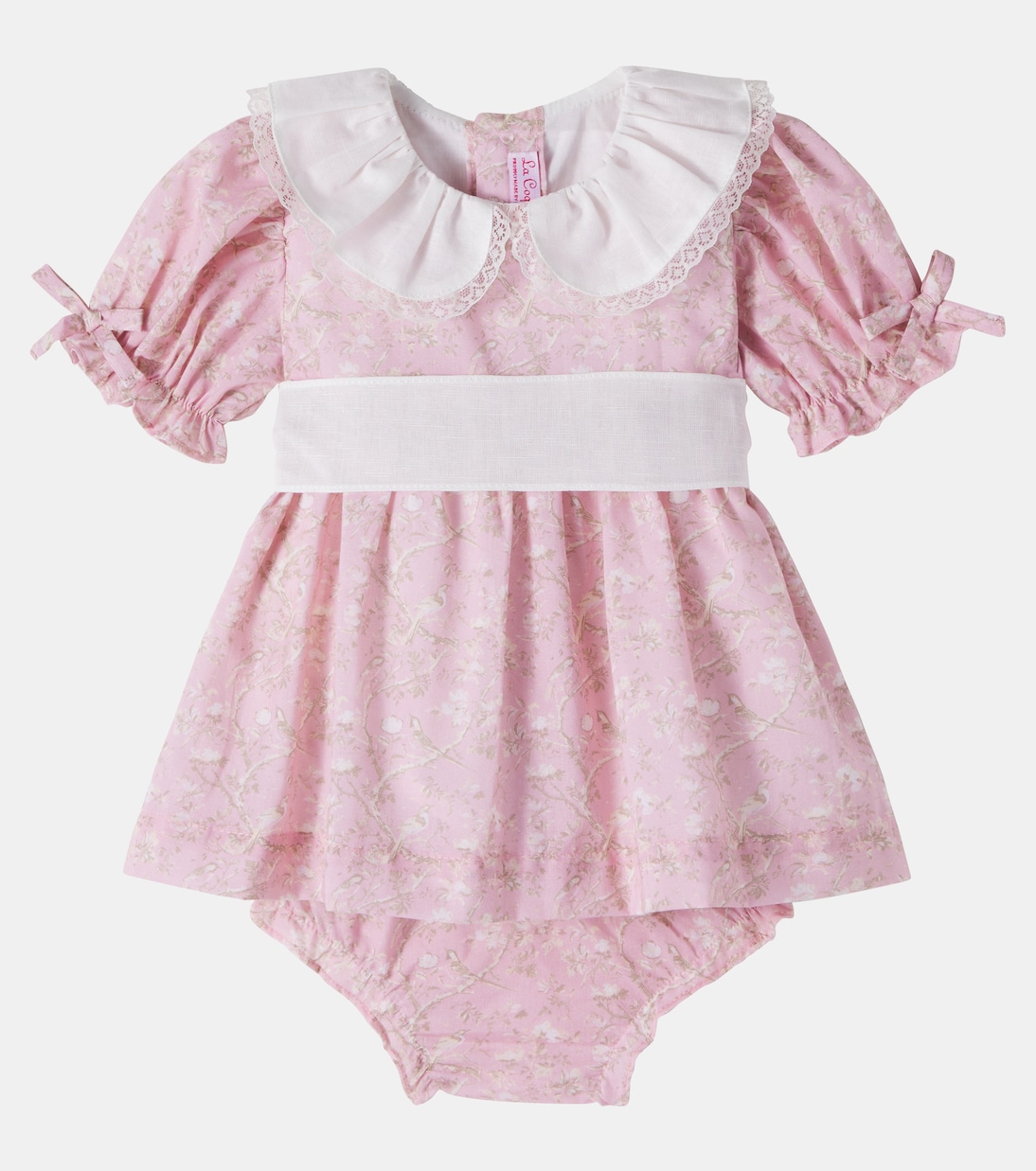 Baby Teresa cotton dress and bloomers set  | La Coqueta