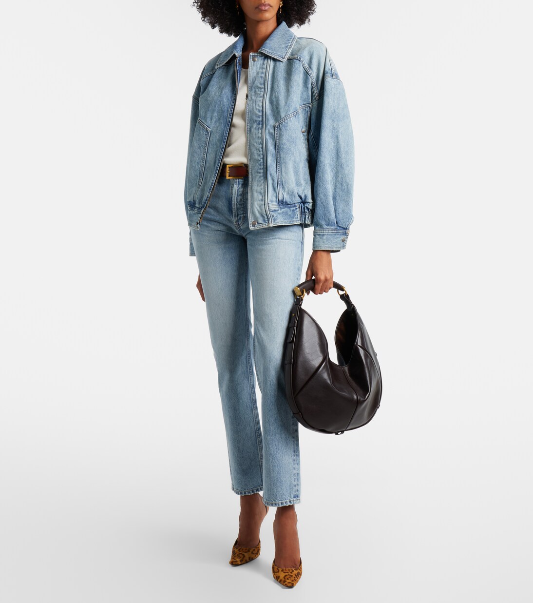 Mombasa Medium leather shoulder bag | Saint Laurent