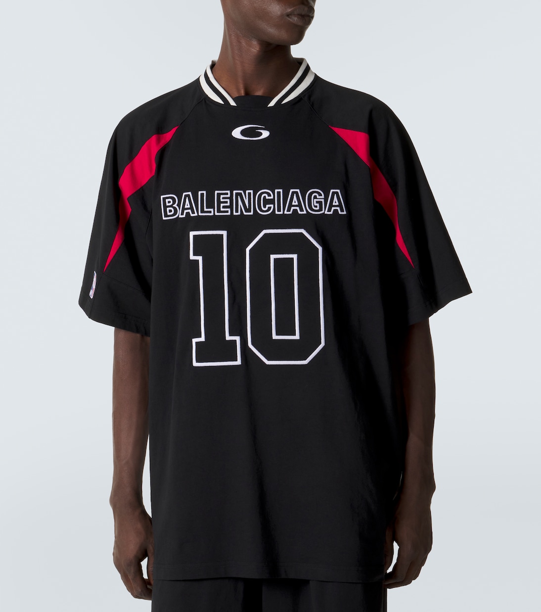 x NBA logo cotton jersey T-shirt | Balenciaga