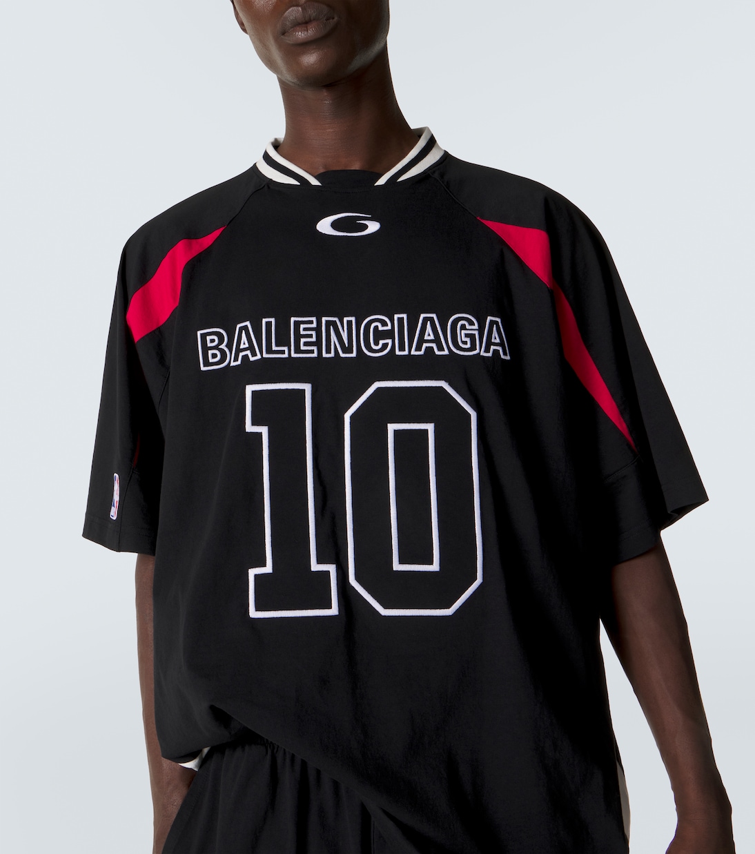 x NBA logo cotton jersey T-shirt | Balenciaga