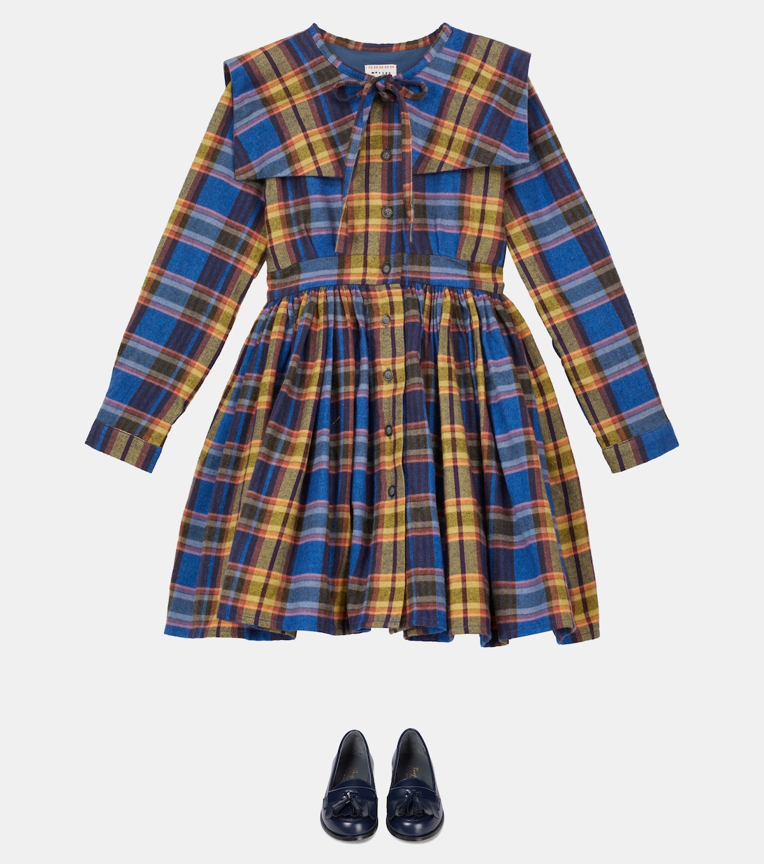 Robe Odille Melton en coton à carreaux | Morley