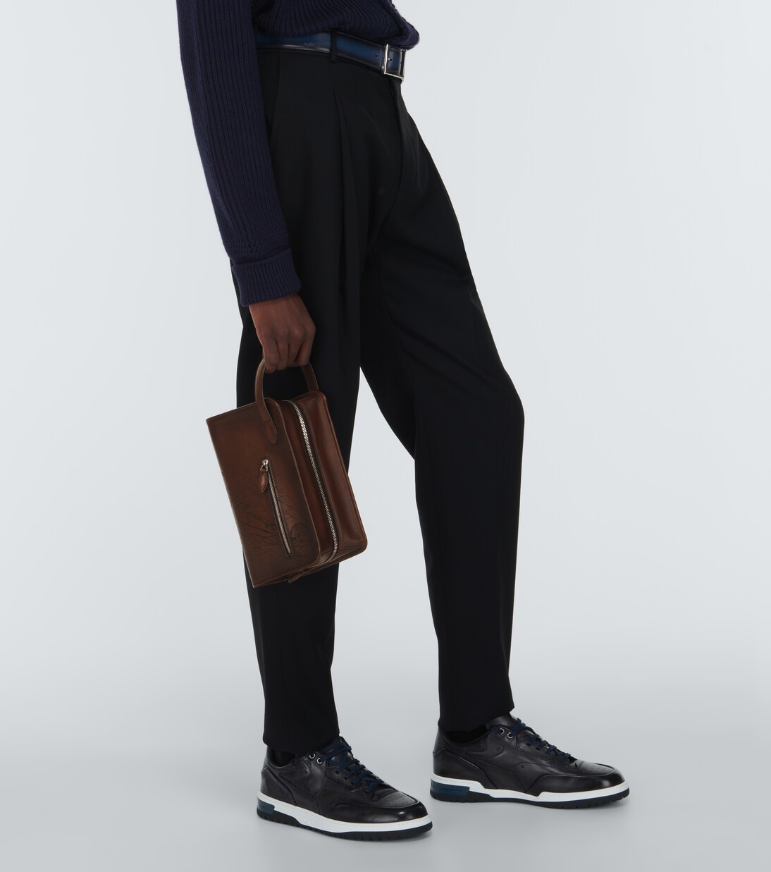 Morning Scritto leather toiletry bag | Berluti