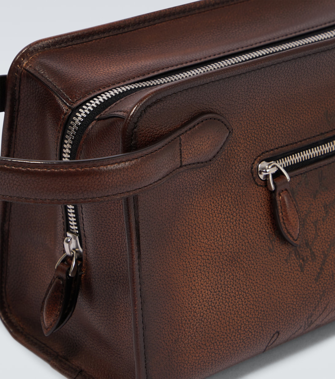 Morning Scritto leather toiletry bag | Berluti
