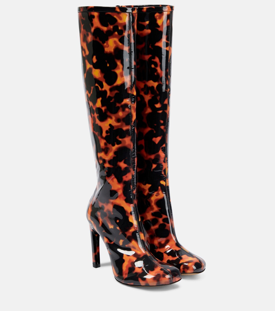 Printed leather knee-high boots | Dries Van Noten
