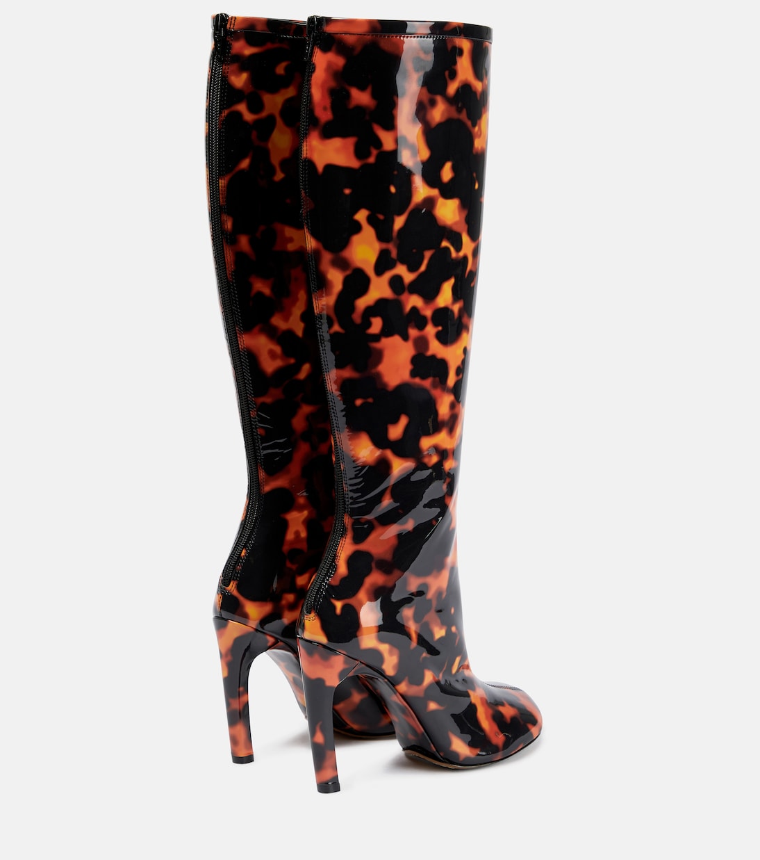 Printed leather knee-high boots | Dries Van Noten