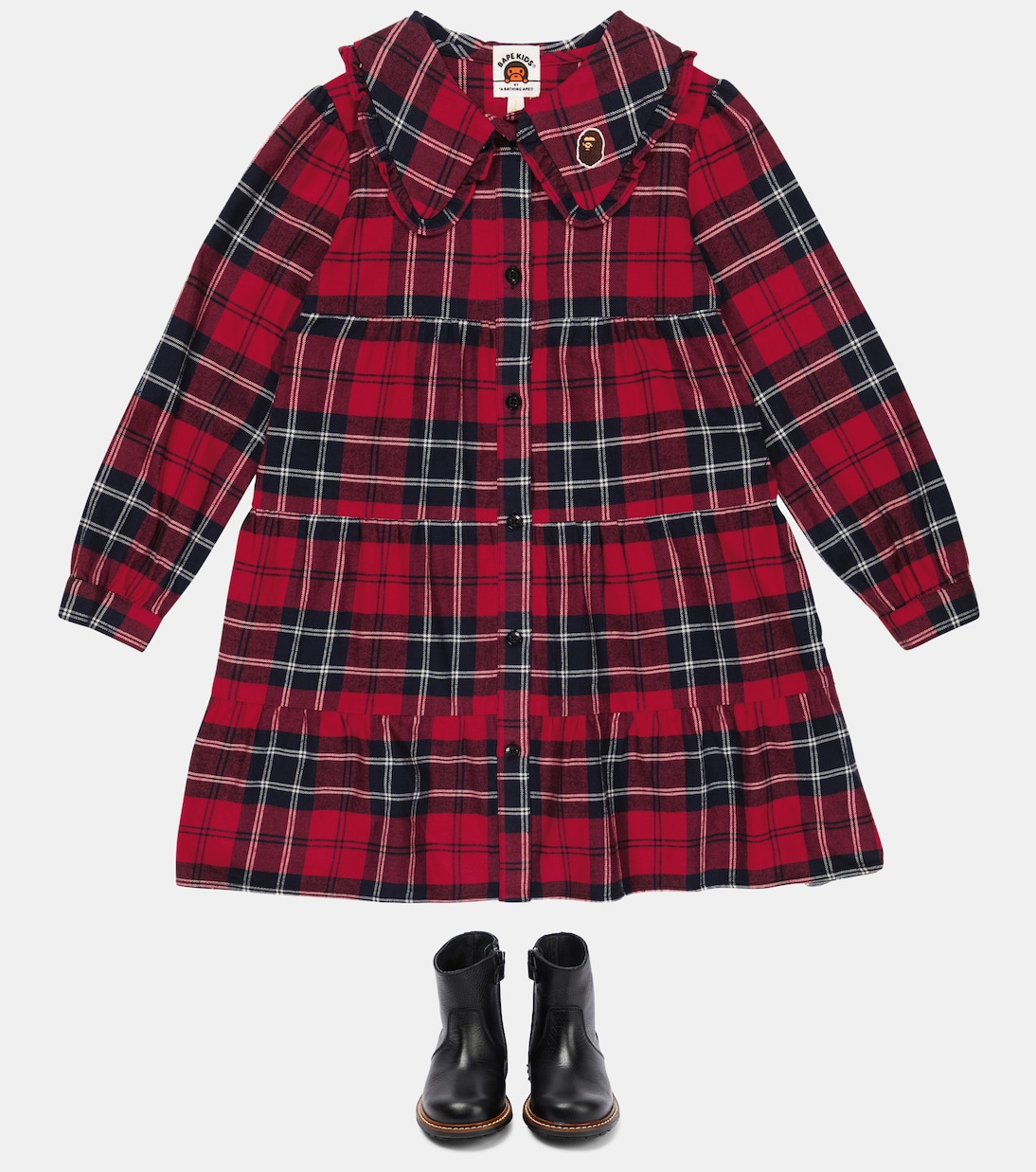 Robe en coton à carreaux | BAPE Kids