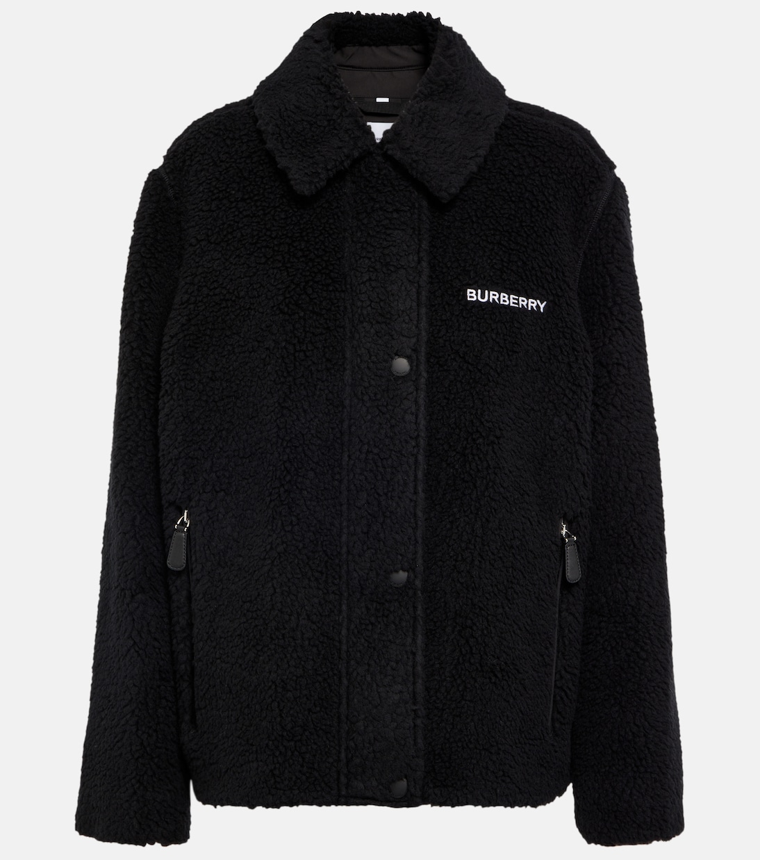 Embroidered wool-blend fleece jacket | Burberry